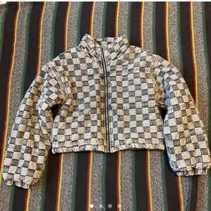 12th Tribe Checkered Puffer Jacket NWT